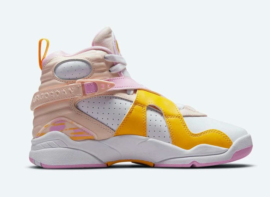 Air Jordan * | Air Jordan 8 Retro (Gs) Orange Pearl Lt Arctic Pink 580528-816