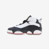 Air Jordan * | Air Jordan Jordan 6 Rings Black University Red White Grade School 323419-008