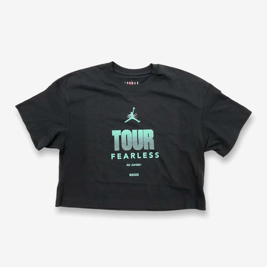 Air Jordan * | Air Jordan Women'S Jordan Fearless Tour Tee Black Dx5973-010