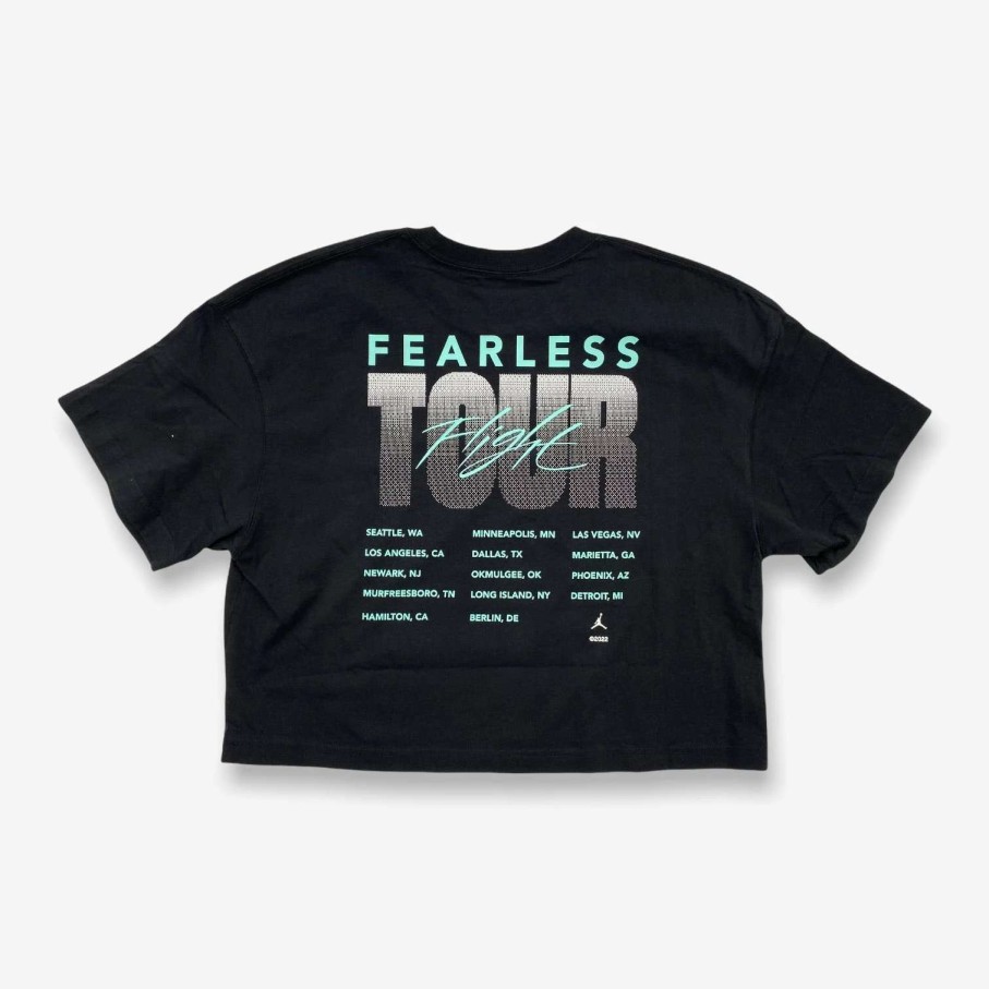 Air Jordan * | Air Jordan Women'S Jordan Fearless Tour Tee Black Dx5973-010