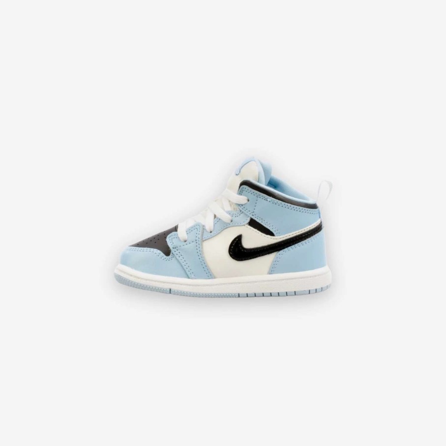 Air Jordan * | Air Jordan 1 Mid Td Ice Blue Black Sail 644507-401