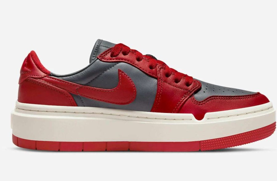 Air Jordan * | Women'S Air Jordan 1 Elevate Low Dark Grey Varsity Red Sail Dh7004-006