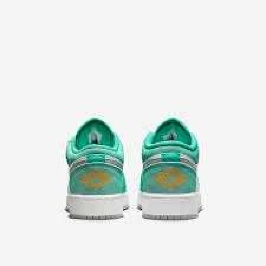 Air Jordan * | Air Jordan 1 Low Se (Gs) New Emerald Taxi White Do8244-301