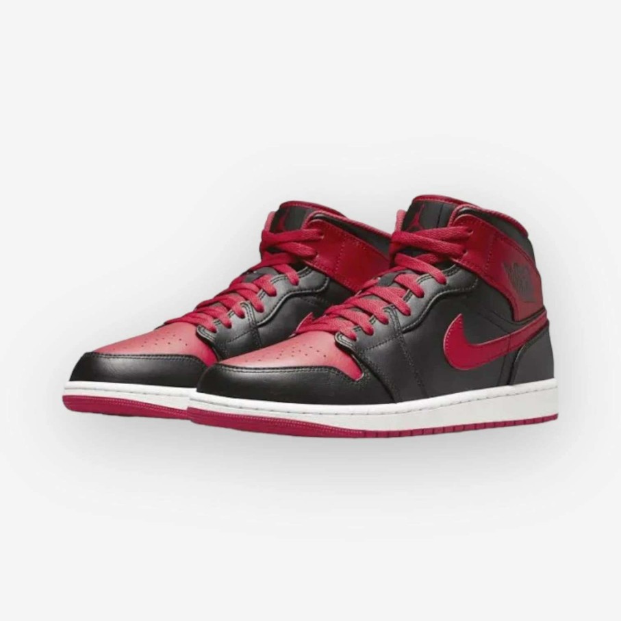 Air Jordan * | Air Jordan 1 Mid Black Fire Red White Dq8426-060