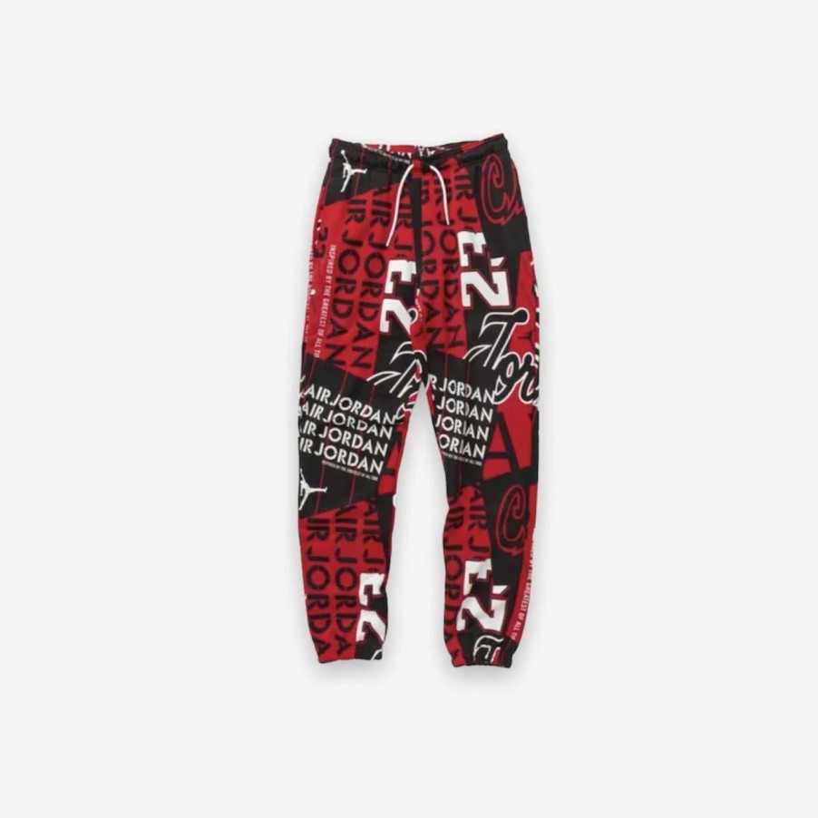 Air Jordan * | Air Jordan Women'S Jordan Sweatpants Black Red Dd9298-687