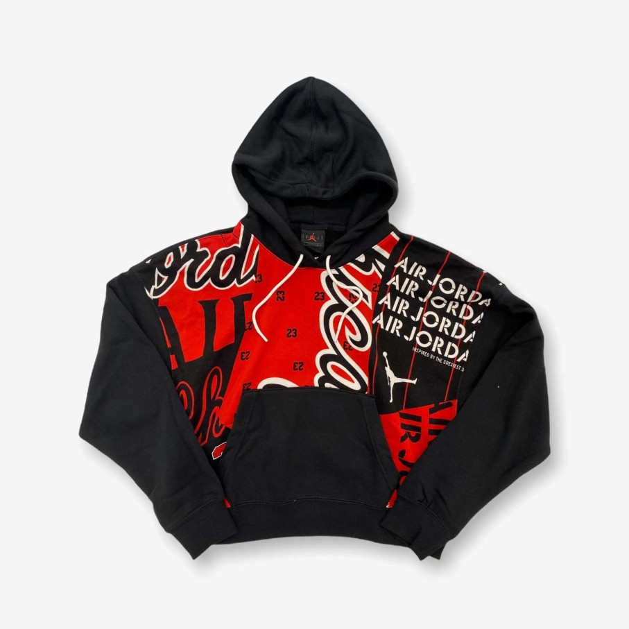 Air Jordan * | Air Jordan Women'S Jordan Chicago 23 Hoodie Black Red White Dd9295-010