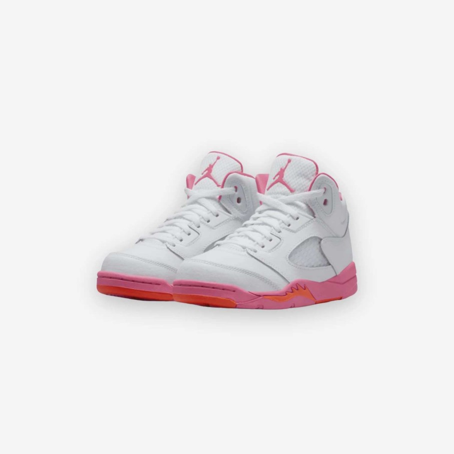 Air Jordan * | Air Jordan Jordan 5 Retro (Ps) White Pinksicle Safety Orange 440893-168