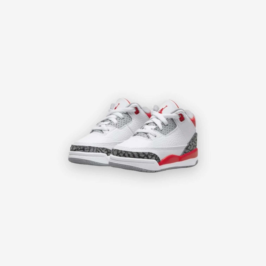 Air Jordan * | Air Jordan Jordan 3 Retro Td White Fire Red Black Toddler Sizes Dm0968-160