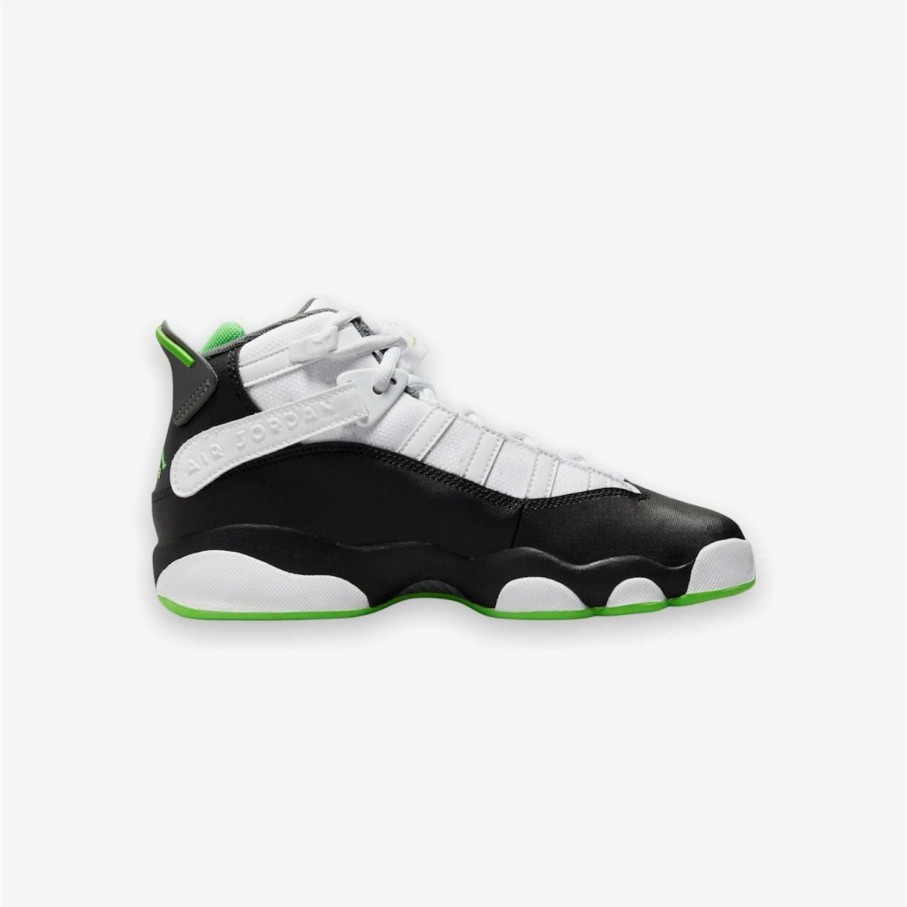 Air Jordan * | Air Jordan Jordan 6 Rings Gs White Green Strike Black 323419-130