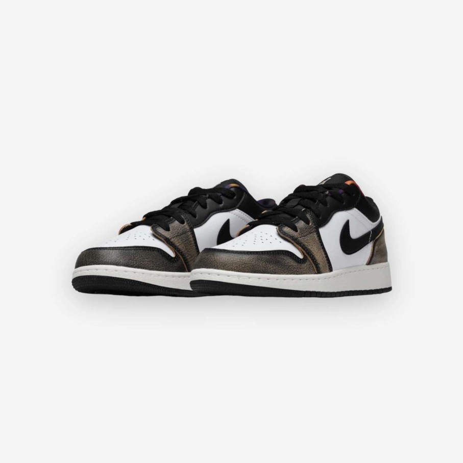 Air Jordan * | Air Jordan 1 Low Se (Gs) Black White Onyx White Sail Dq8421-001