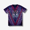 Cult Of Individuality * | Cult Of Individuality Tie Dye Irridescent Logo Short Sleeve Crew Neck Tee Tie Dye Magenta