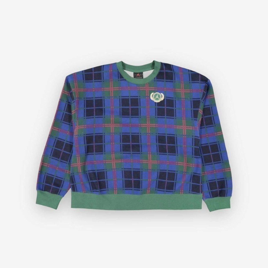 Air Jordan * | Air Jordan Women'S Jordan Crewneck Plaid Dv1996-333