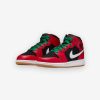 Air Jordan * | Air Jordan 1 Mid Se Gs Black Fire Red White Malachite Dq8418-006