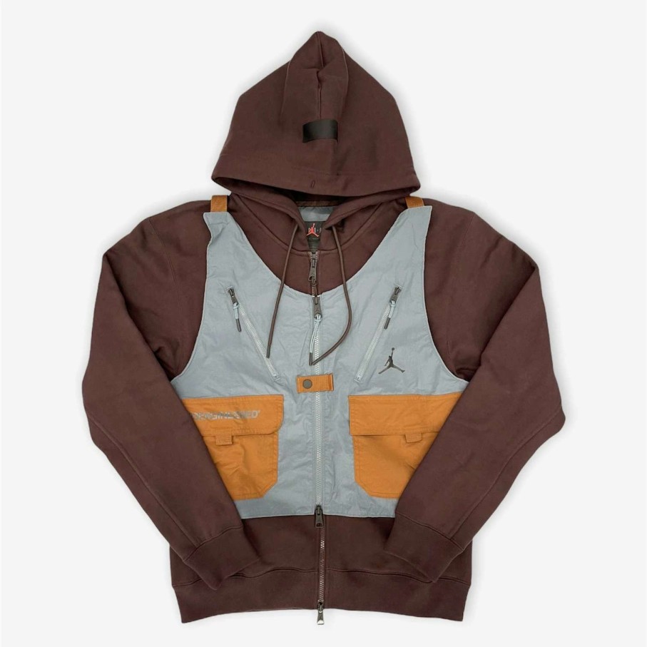 Air Jordan * | Air Jordan Jordan 23 Engineered Hoodie With Vest Brown Dc9581-203