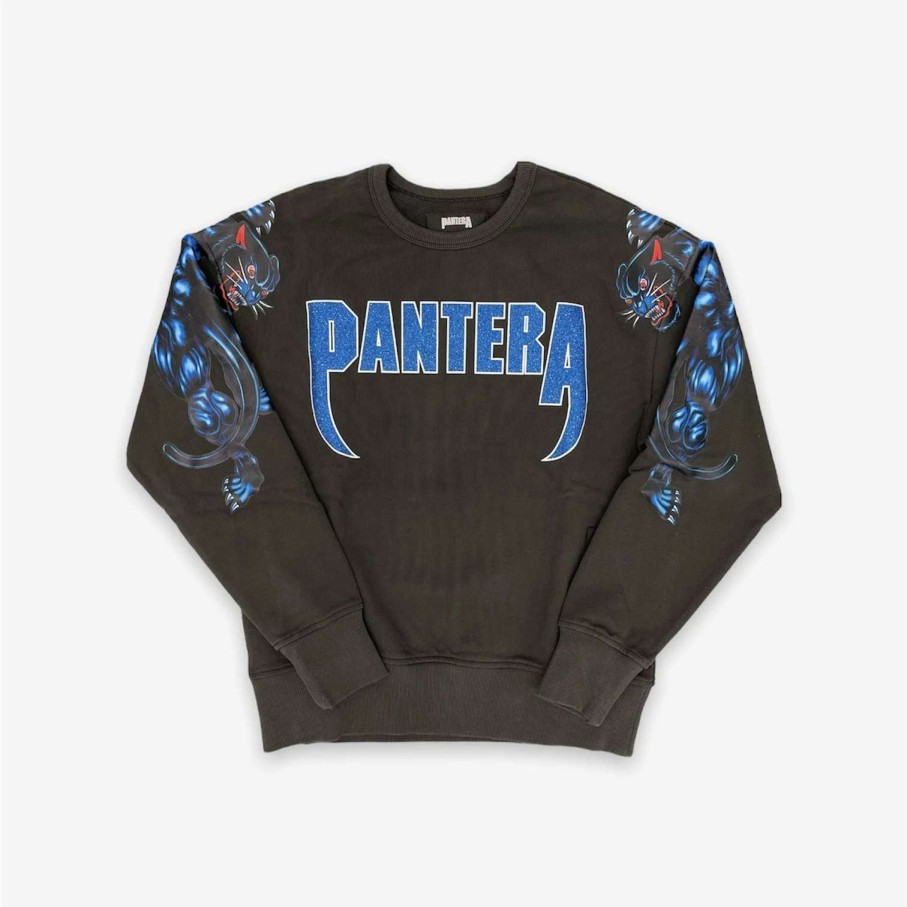 Cult Of Individuality * | Cult Of Individuality X Pantera Crewneck Vint Charcoal