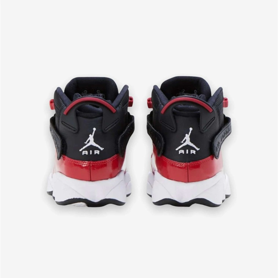 Air Jordan * | Air Jordan Jordan 6 Rings (Gs) Black White Gym Red 323419-060