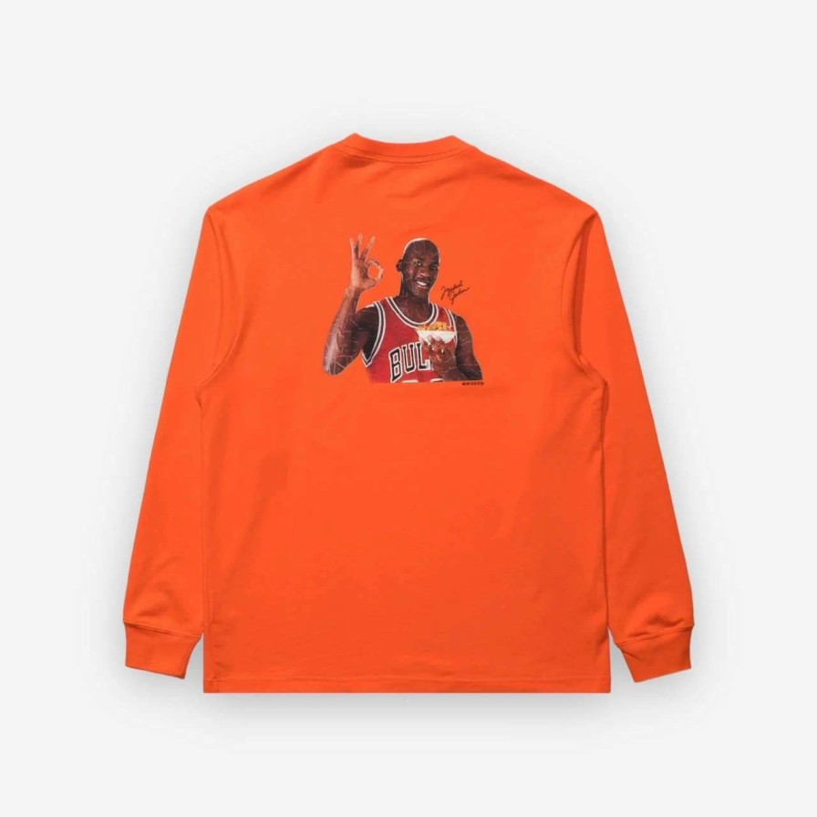 Air Jordan * | Air Jordan Jordan Wheaties L/S Tee Orange Dv8428-817