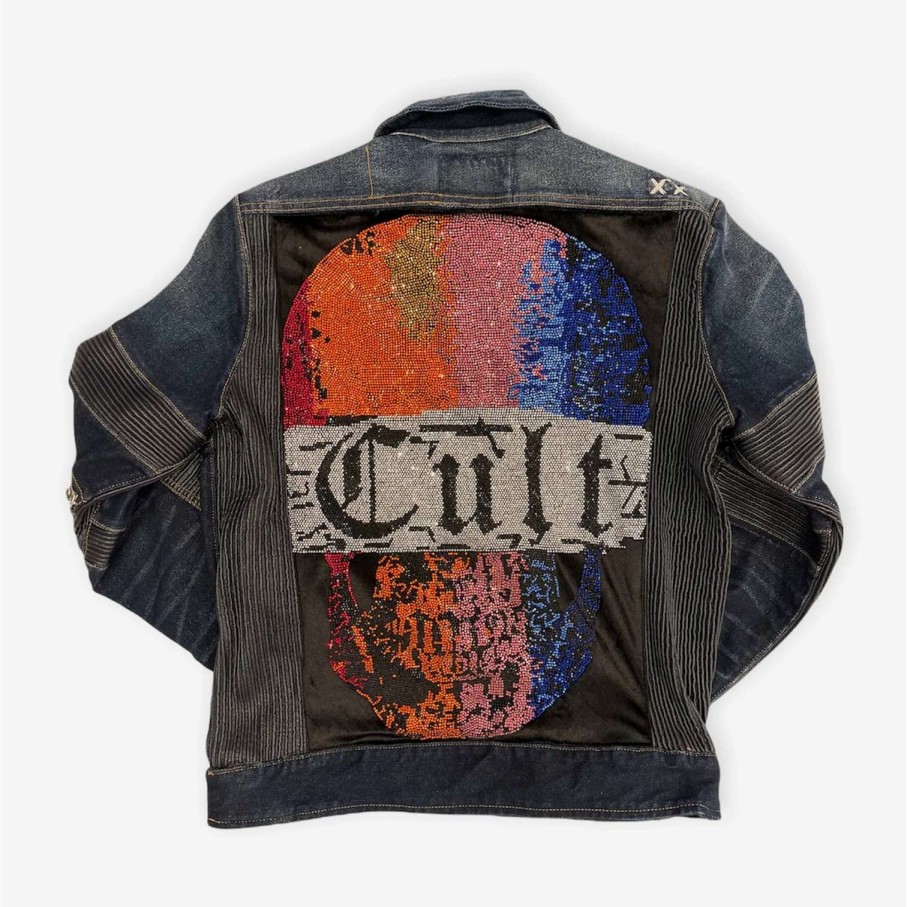 Cult Of Individuality * | Cult Of Individuality Moto Type Ii Jacket Rainbow Crys