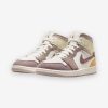 Air Jordan * | Air Jordan 1 Mid Se Craft Sail Taupe Haze Fossil Stone Dm9652-102