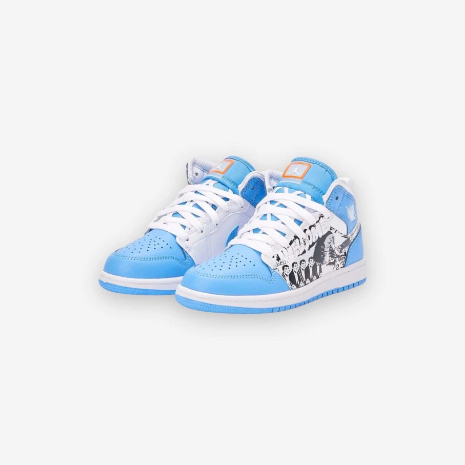 Air Jordan * | Air Jordan 1 Mid Ss Ps White University Blue Dr6493-100